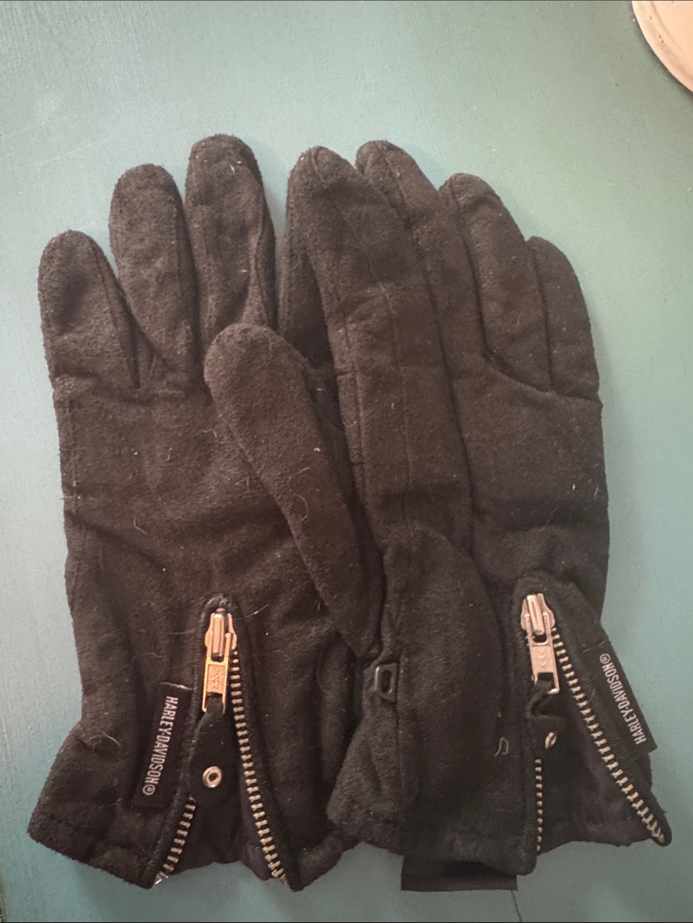Harley-Davidson Black Women's Zip Accent Gloves